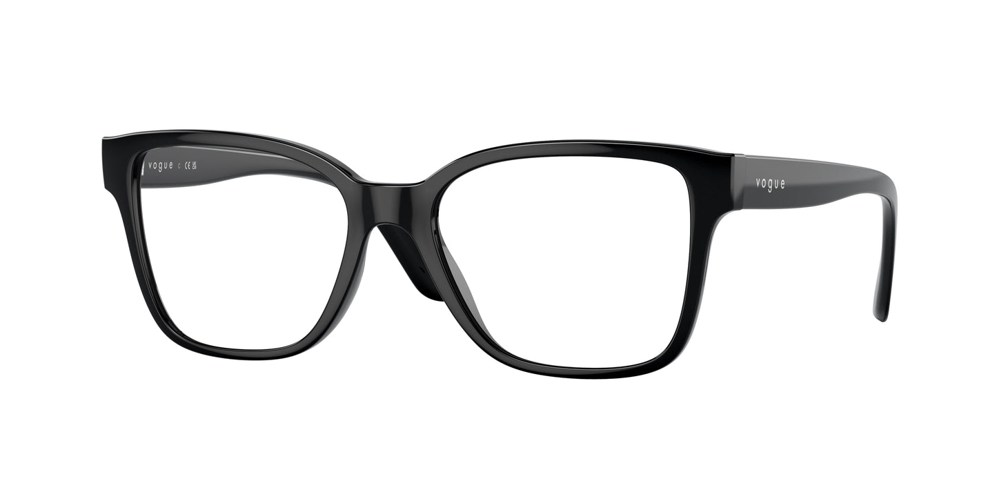 Vogue VO5452F Square Eyeglasses W44-Black 53-140-16 - Color Map Black