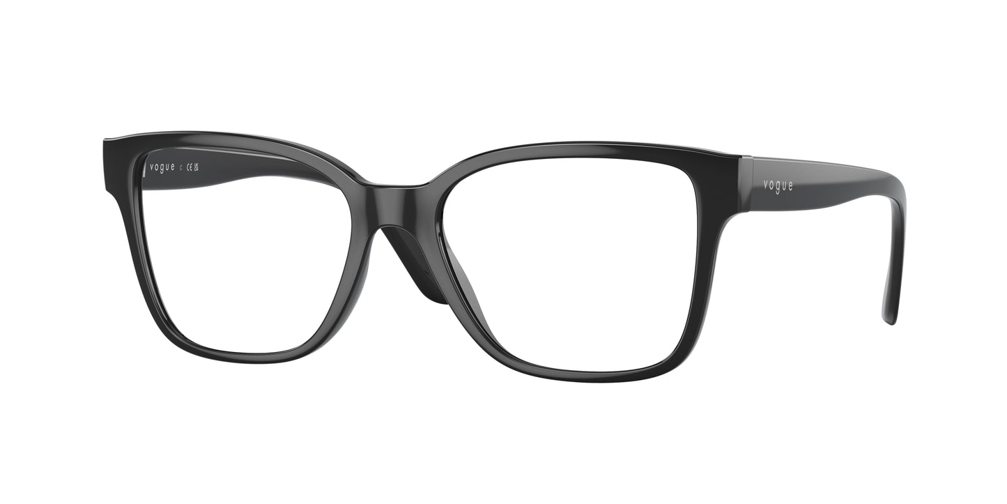 Vogue VO5452 Square Eyeglasses W44-Black 53-140-17 - Color Map Black