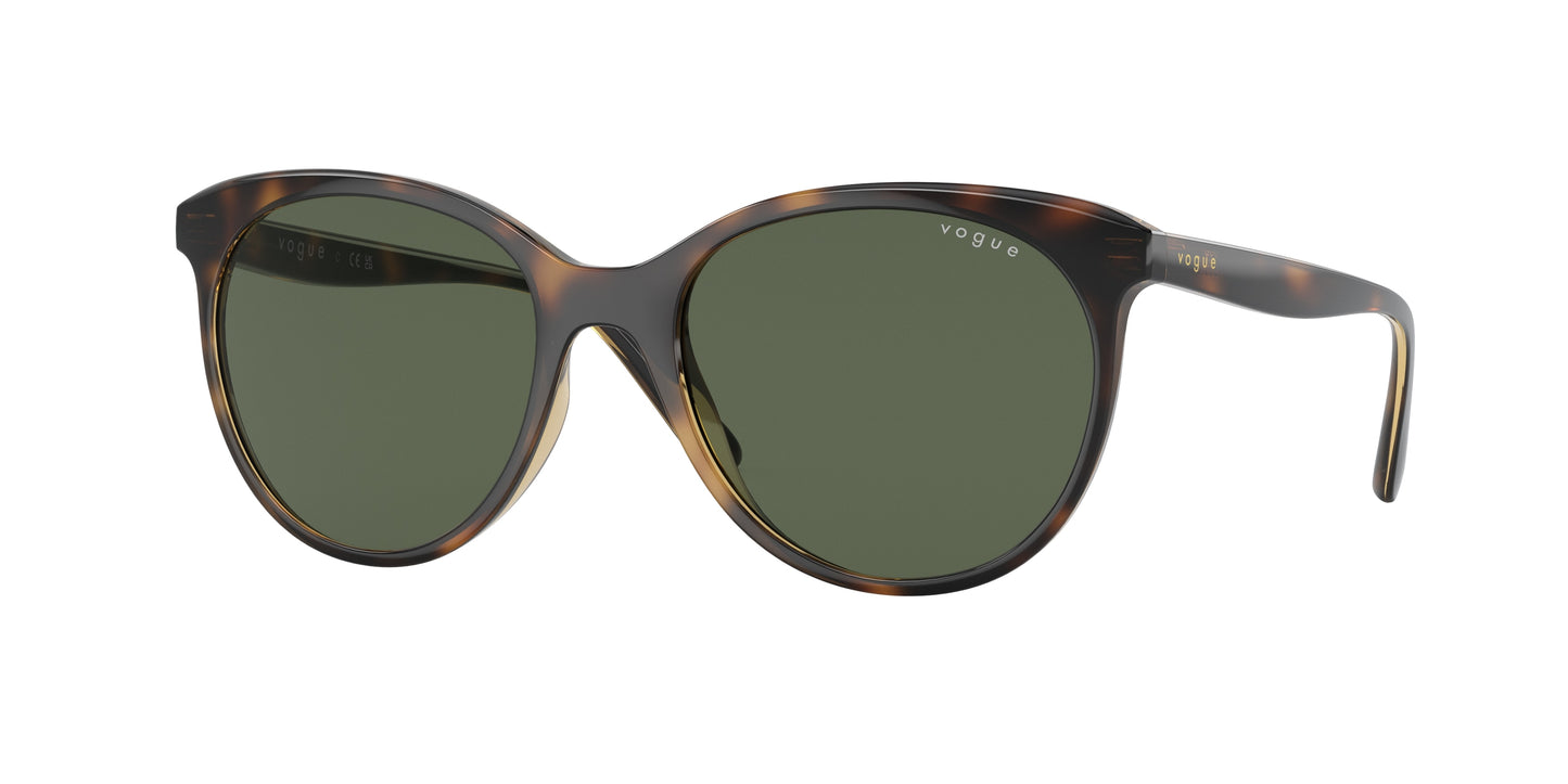 Vogue VO5453S Phantos Sunglasses W65671-Dark Havana 53-140-18 - Color Map Brown