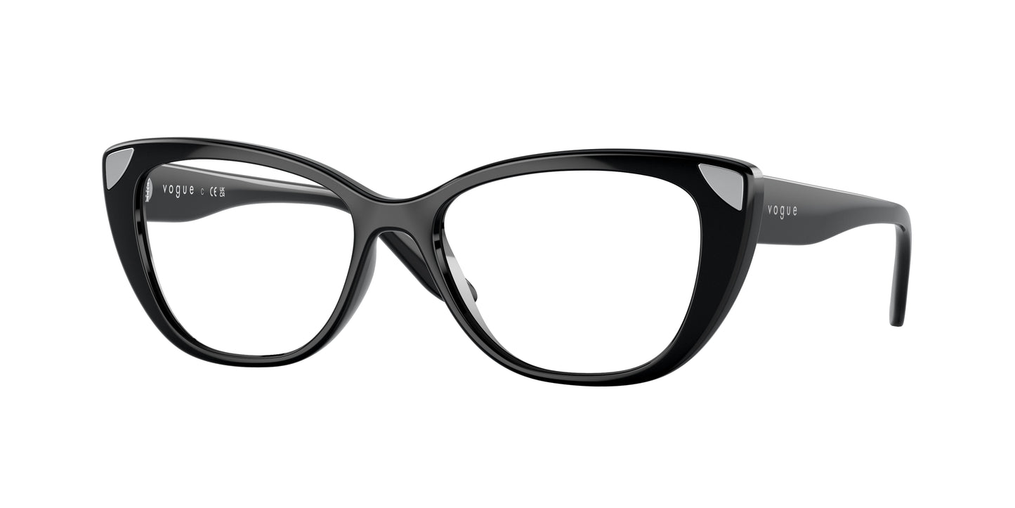 Vogue VO5455 Cat Eye Eyeglasses W44-Black 51-135-16 - Color Map Black
