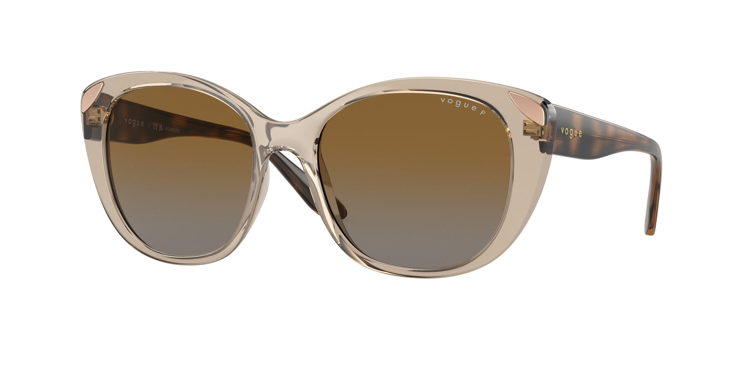 Vogue VO5457S Butterfly Sunglasses 2990T5-Transparent Caramel 53-135-17 - Color Map Brown