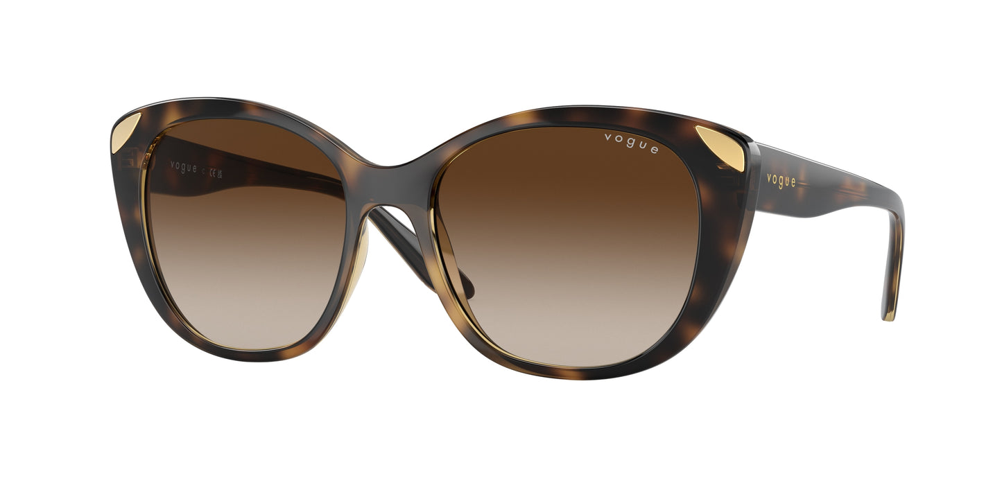 Vogue VO5457S Butterfly Sunglasses W65613-Dark Havana 53-135-17 - Color Map Brown