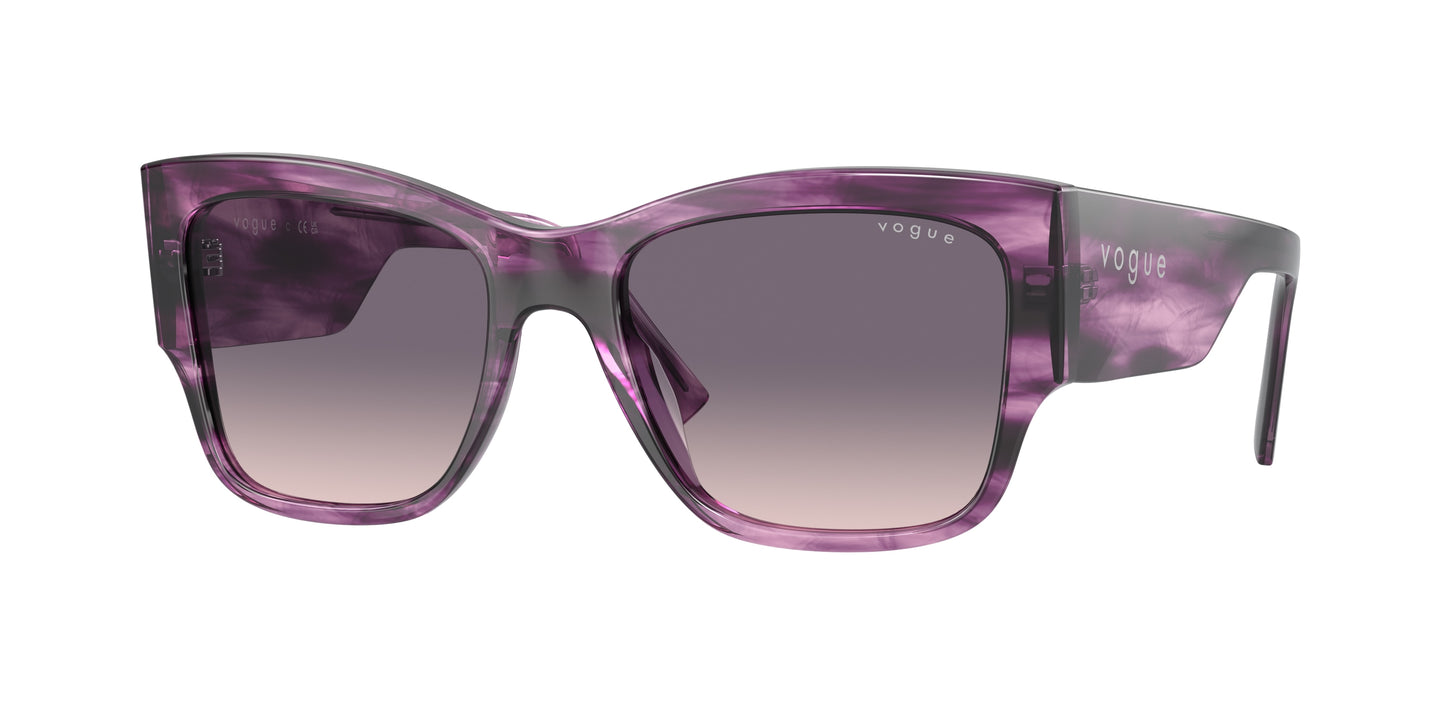 Vogue VO5462S Square Sunglasses 309036-Purple Havana 54-140-18 - Color Map Violet