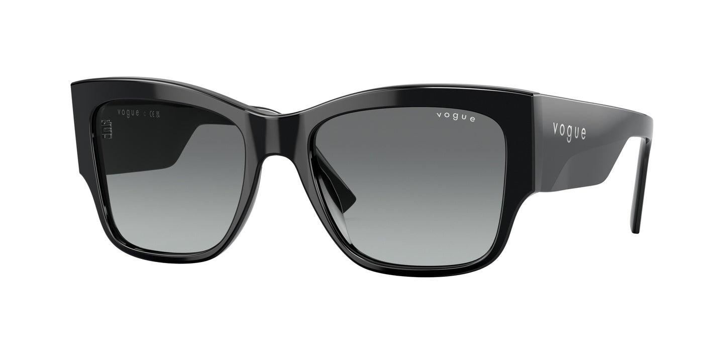 Vogue VO5462S Square Sunglasses W44/11-Black 54-140-18 - Color Map Black