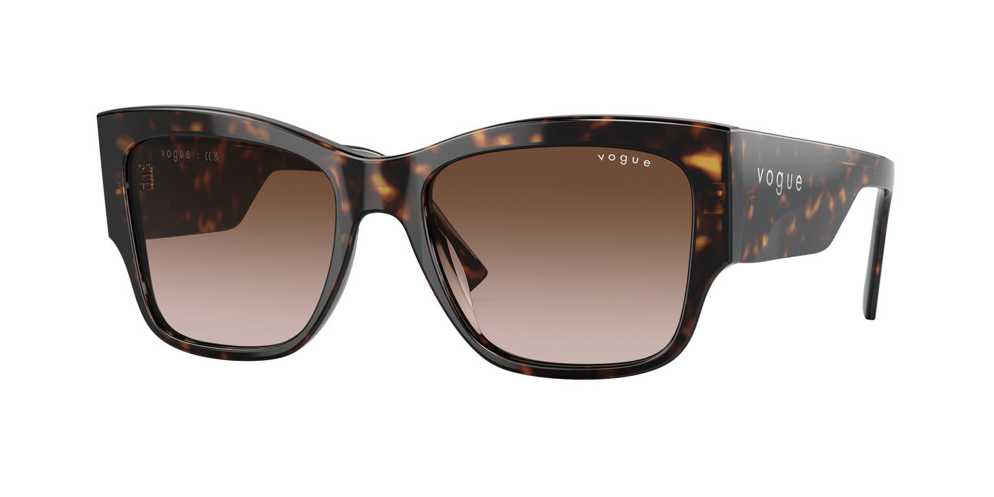 Vogue VO5462S Square Sunglasses W65613-Dark Havana 54-140-18 - Color Map Brown