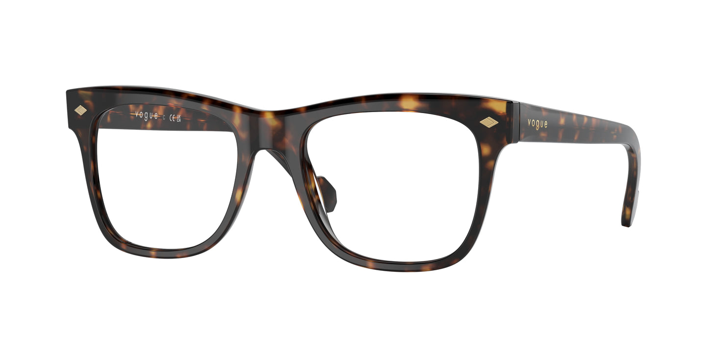 Vogue VO5464 Square Eyeglasses W656-Dark Havana 50-145-18 - Color Map Brown