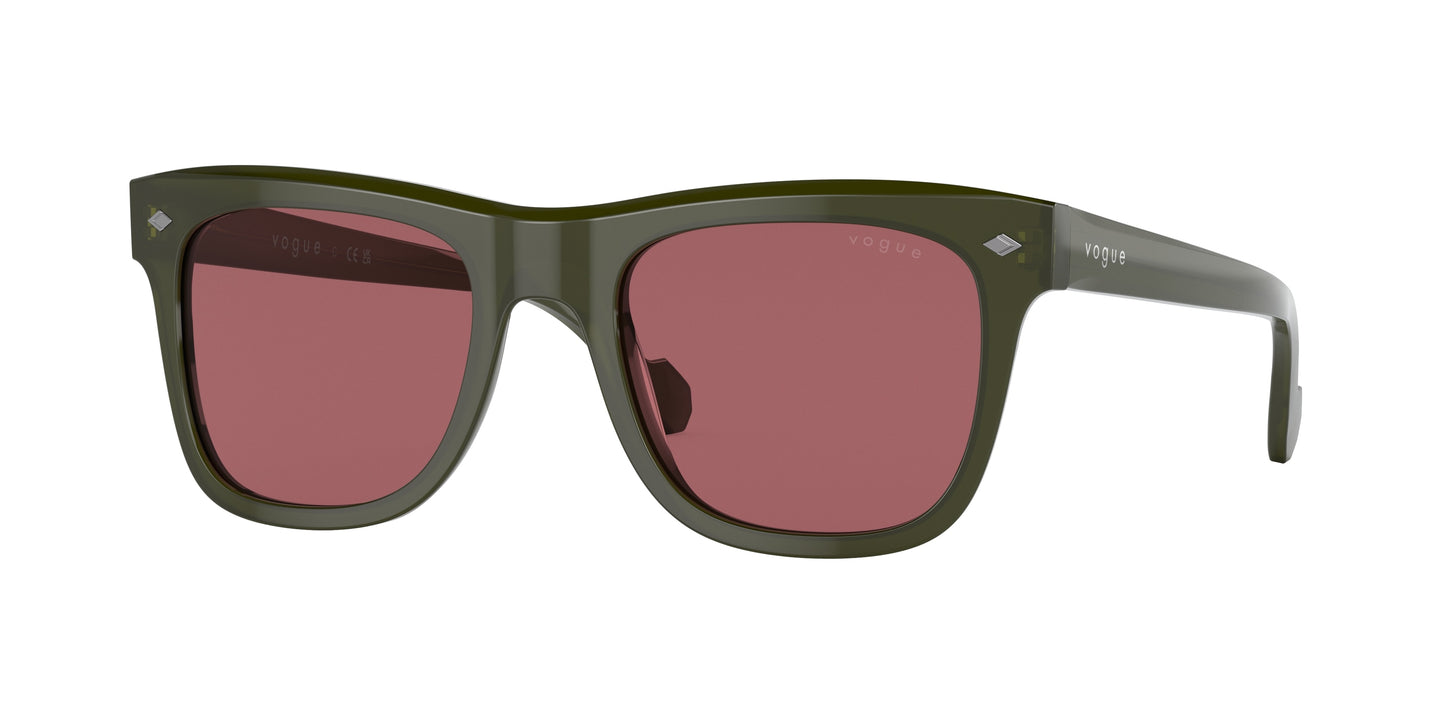 Vogue VO5465S Square Sunglasses 300369-Opal Green 51-145-20 - Color Map Green