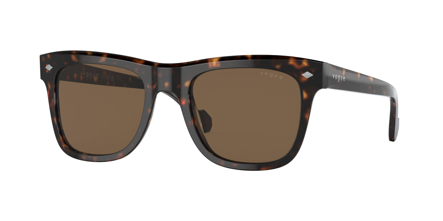 Vogue VO5465S Square Sunglasses W65673-Dark Havana 51-145-20 - Color Map Brown