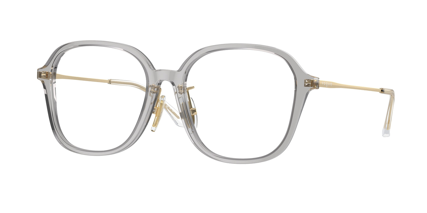 Vogue VO5467D Square Eyeglasses 2820-Transparent Grey 54-140-17 - Color Map Grey