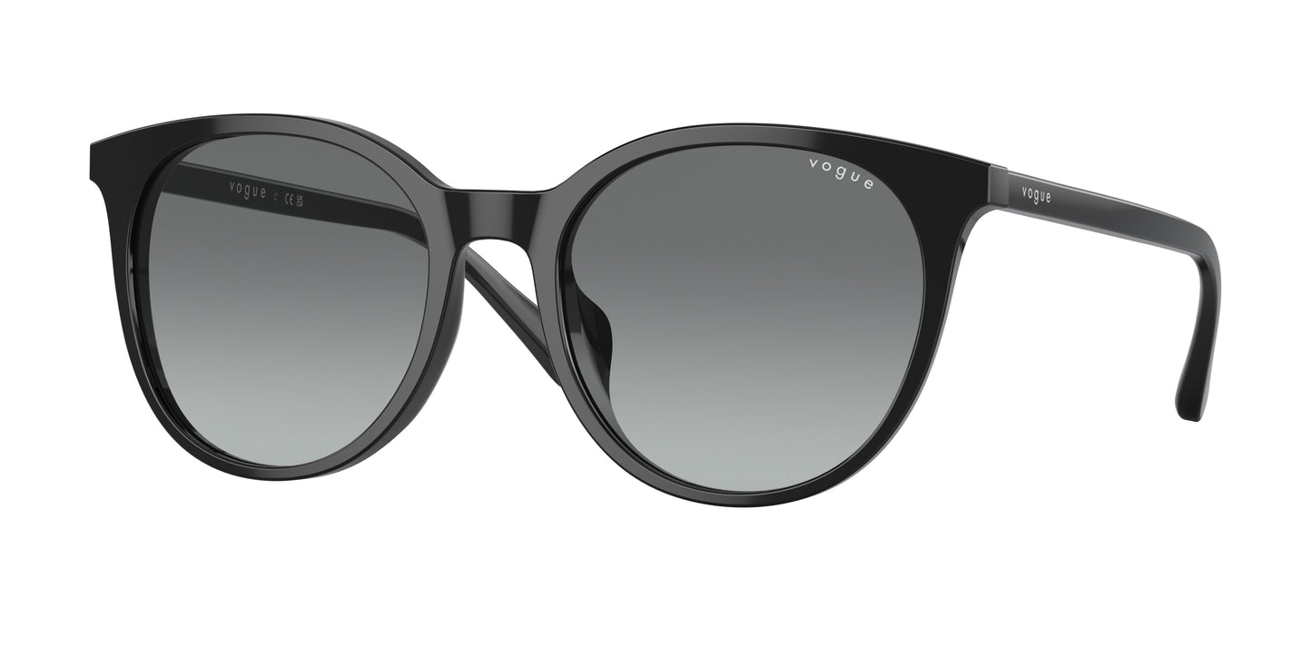 Vogue VO5468SD Round Sunglasses W44/11-Black 56-145-20 - Color Map Black