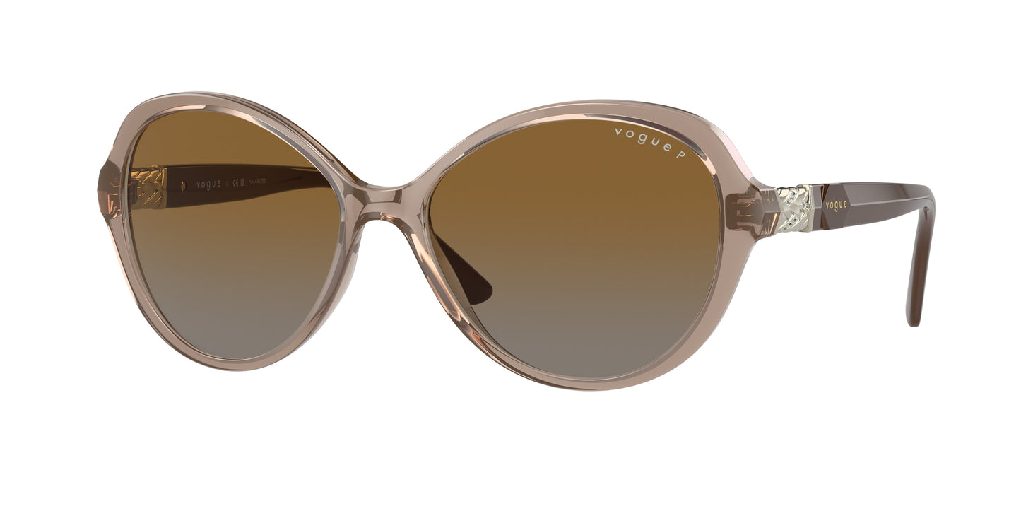 Vogue VO5475SB Butterfly Sunglasses 2940T5-Transparent Brown 57-140-16 - Color Map Brown