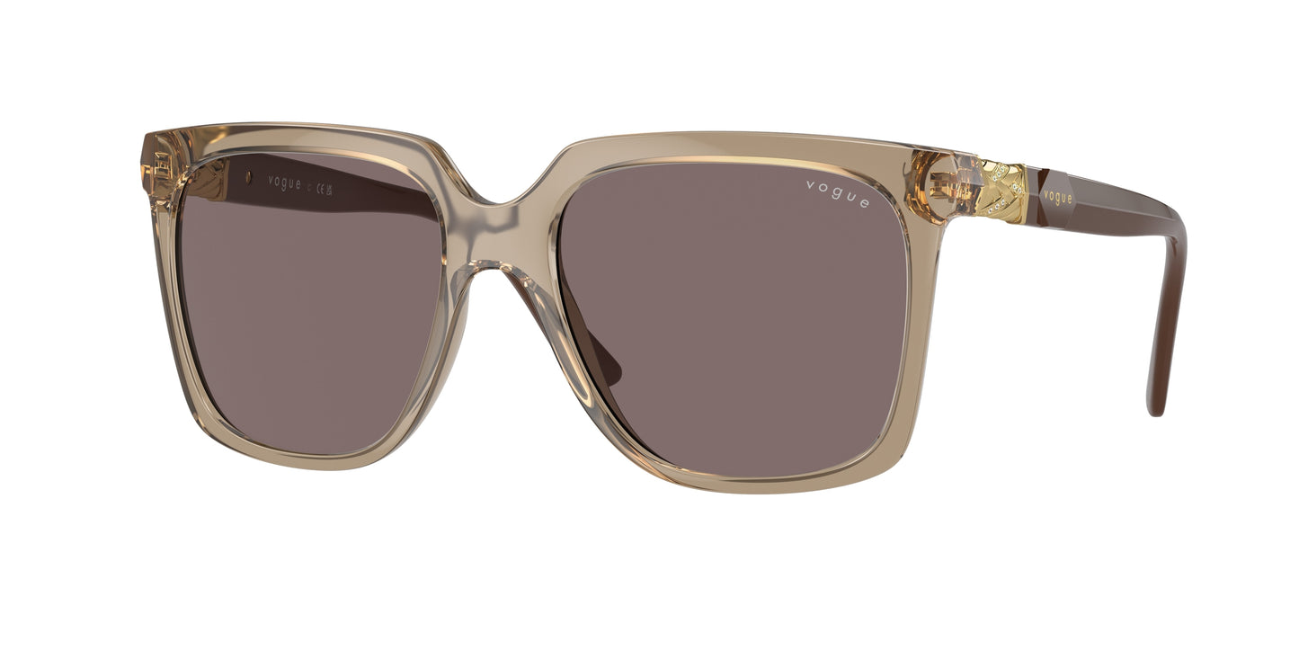Vogue VO5476SB Square Sunglasses 29407N-Transparent Brown 54-140-17 - Color Map Brown