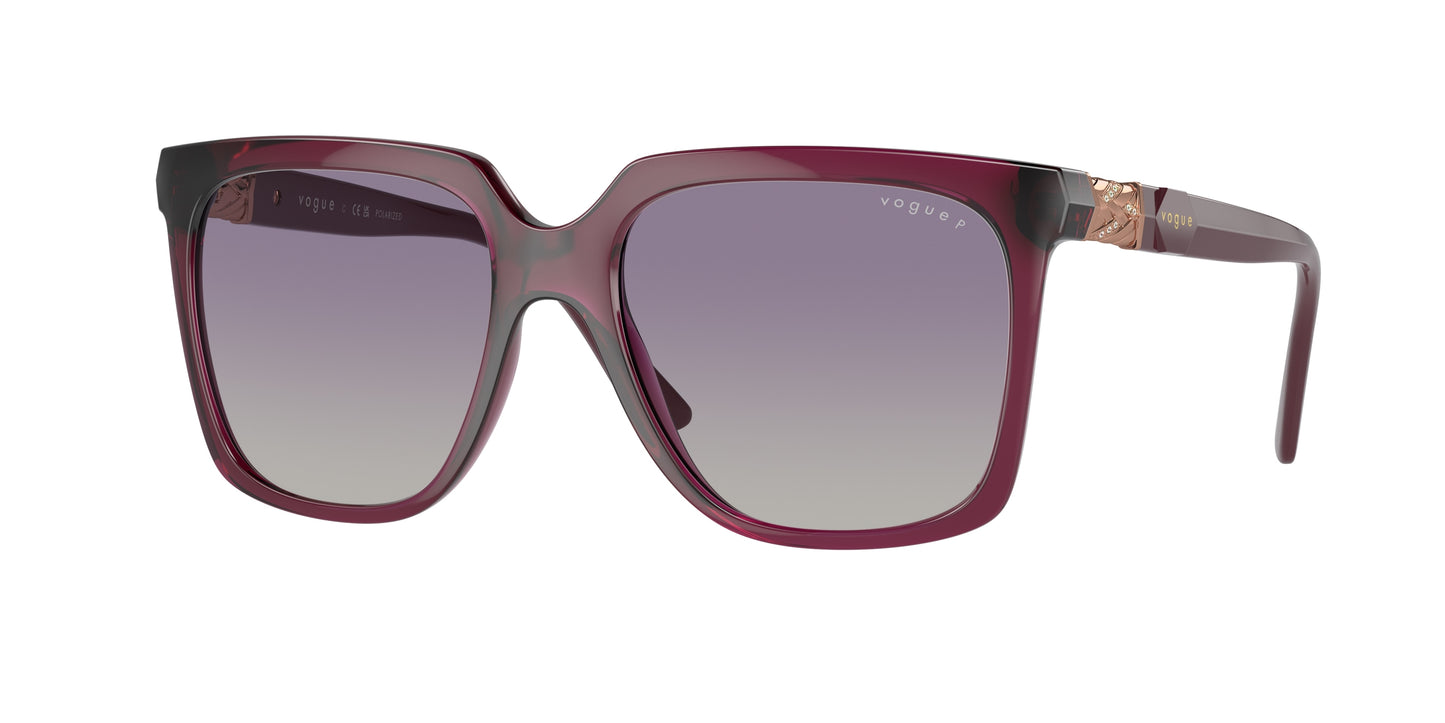 Vogue VO5476SB Square Sunglasses 29898J-Transparent Cherry 54-140-17 - Color Map Violet