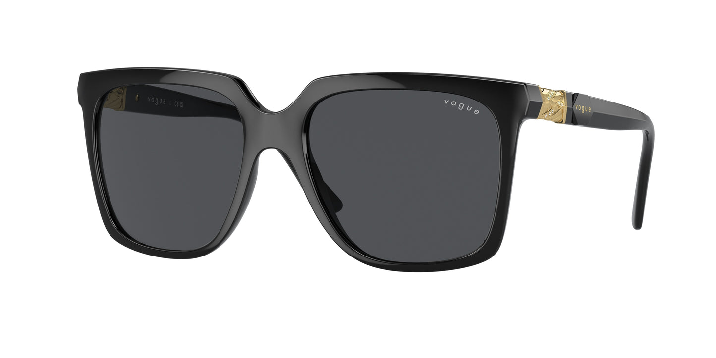 Vogue VO5476SB Square Sunglasses W44/87-Black 54-140-17 - Color Map Black