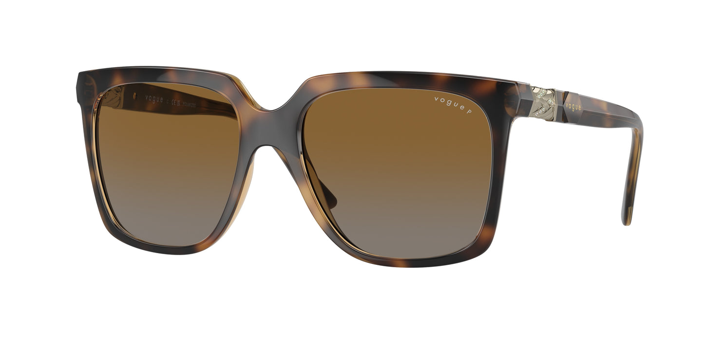 Vogue VO5476SB Square Sunglasses W656T5-Dark Havana 54-140-17 - Color Map Brown