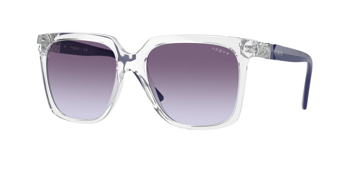 Vogue VO5476SB Square Sunglasses W7454Q-Transparent 54-140-17 - Color Map Transparent