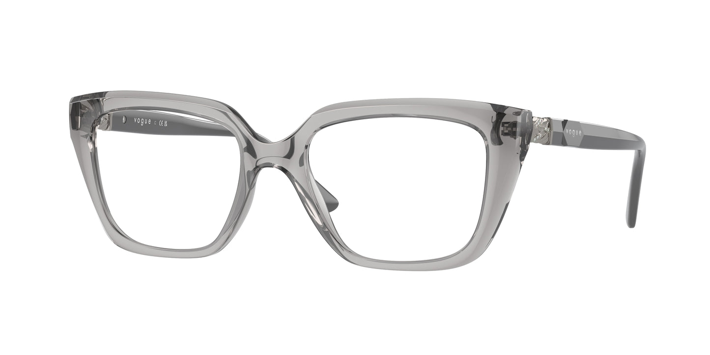 Vogue VO5477B Rectangle Eyeglasses 2726-Transparent Grey 52-140-18 - Color Map Grey