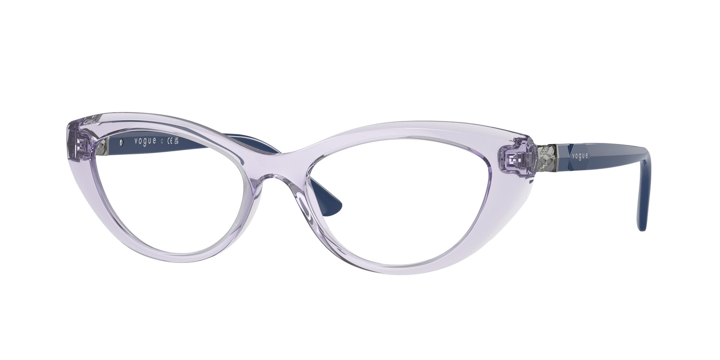 Vogue VO5478B Oval Eyeglasses 2745-Transparent Violet 50-140-17 - Color Map Violet