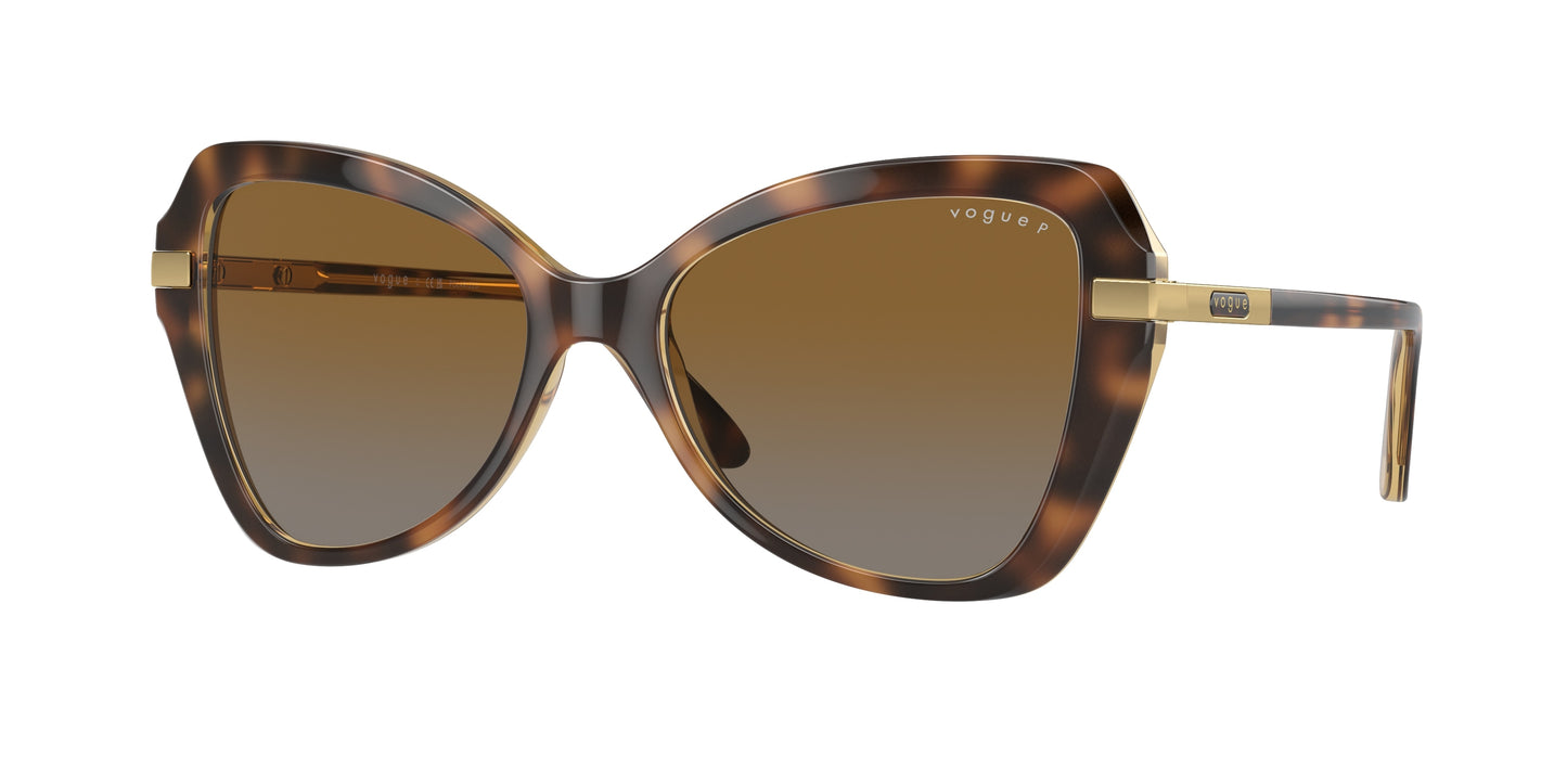 Vogue VO5479S Butterfly Sunglasses 1508T5-Striped Dark Havana 53-140-17 - Color Map Brown