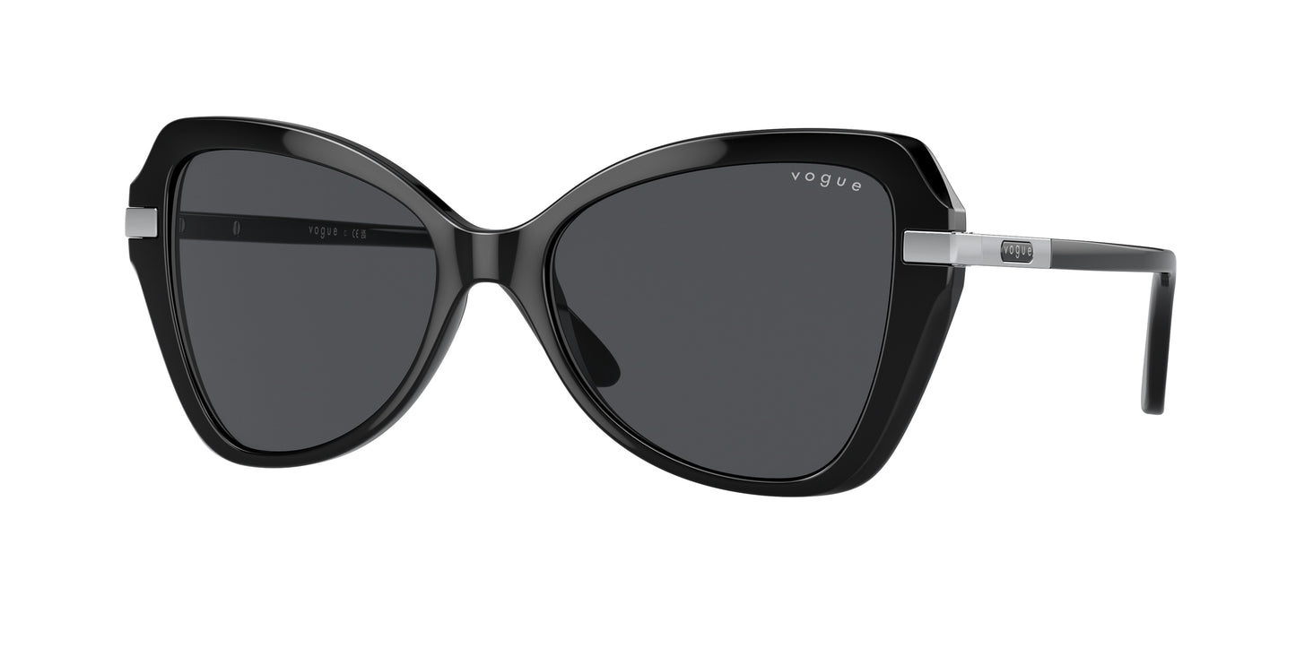 Vogue VO5479S Butterfly Sunglasses W44/87-Black 53-140-17 - Color Map Black