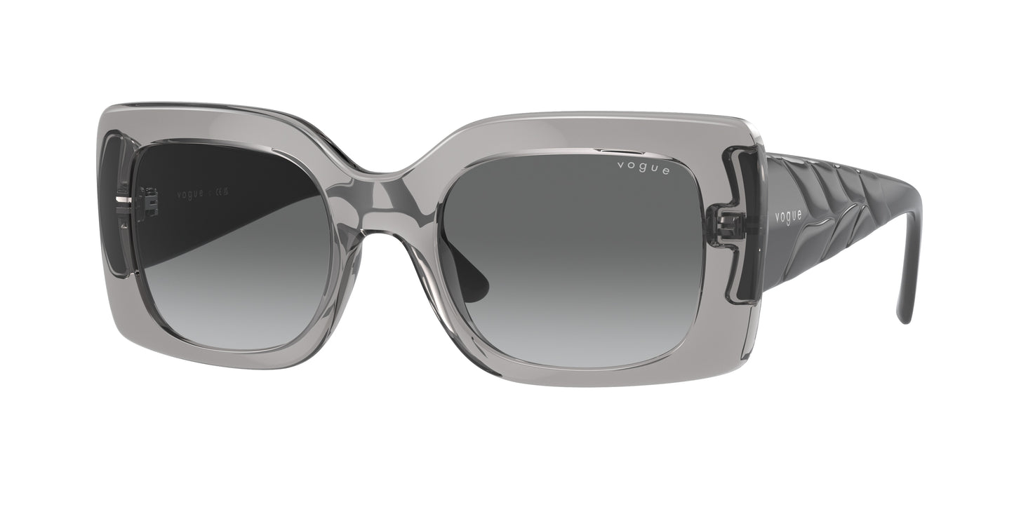 Vogue VO5481S Rectangle Sunglasses 272611-Transparent Grey 52-135-21 - Color Map Grey