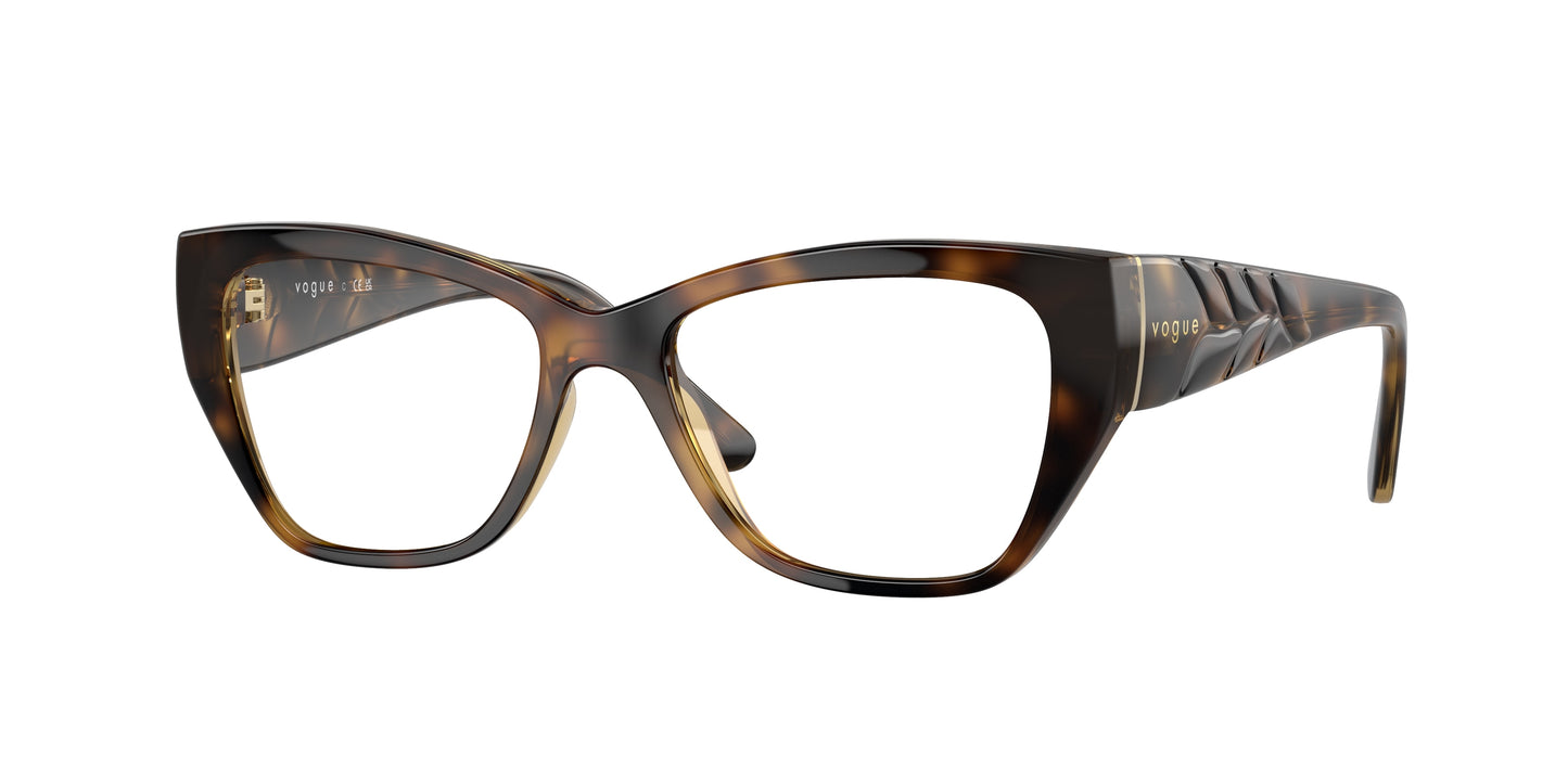 Vogue VO5483 Butterfly Eyeglasses W656-Dark Havana 52-135-16 - Color Map Brown