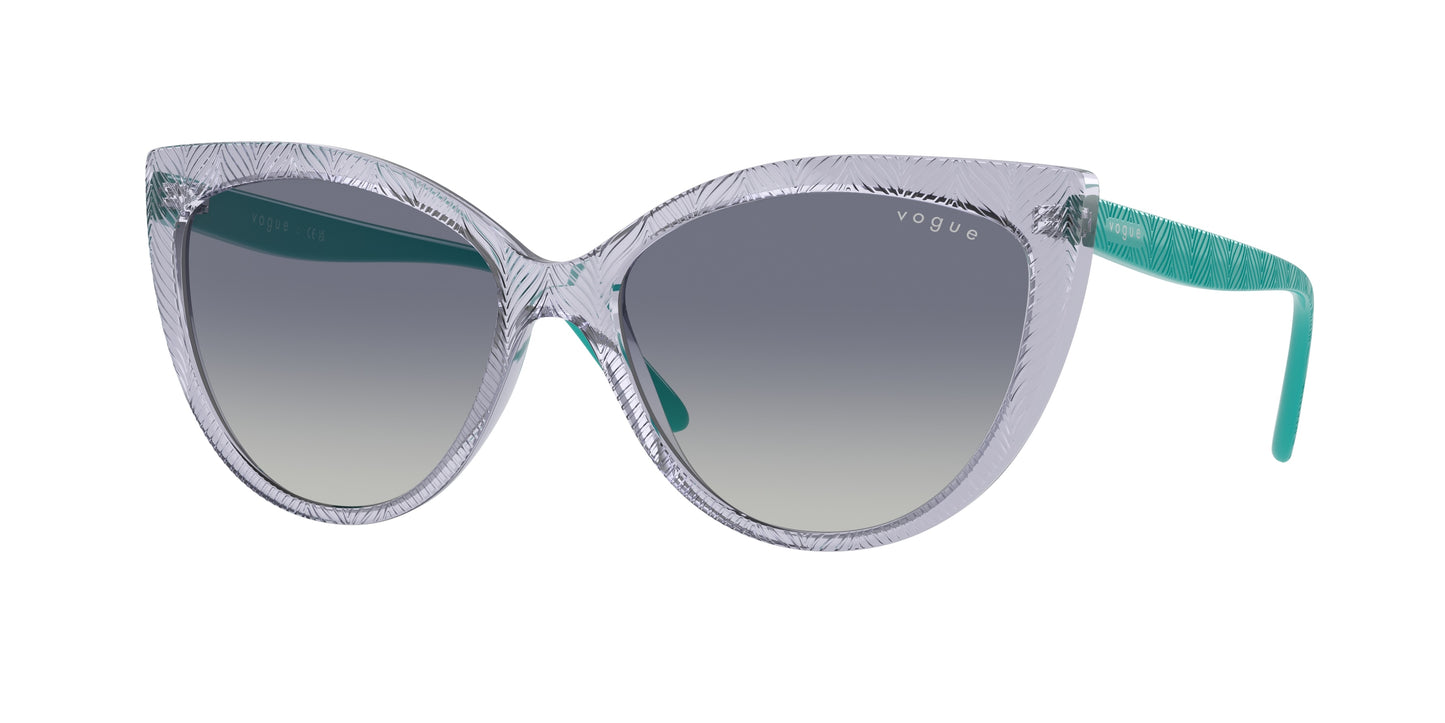 Vogue VO5484S Cat Eye Sunglasses 29254L-Transparent Light Violet 57-140-16 - Color Map Transparent