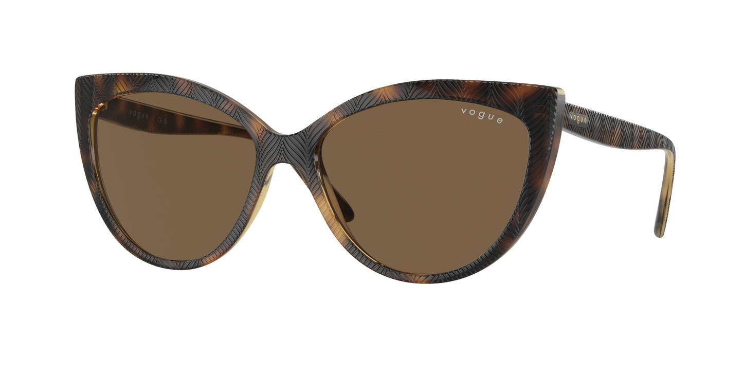 Vogue VO5484S Cat Eye Sunglasses W65673-Dark Havana 57-140-16 - Color Map Brown