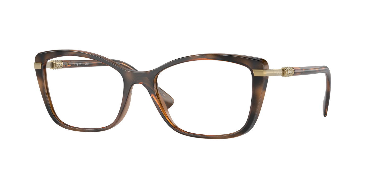 Vogue VO5487B Butterfly Eyeglasses 2386-Top Havana/Light Brown 54-140-17 - Color Map Brown