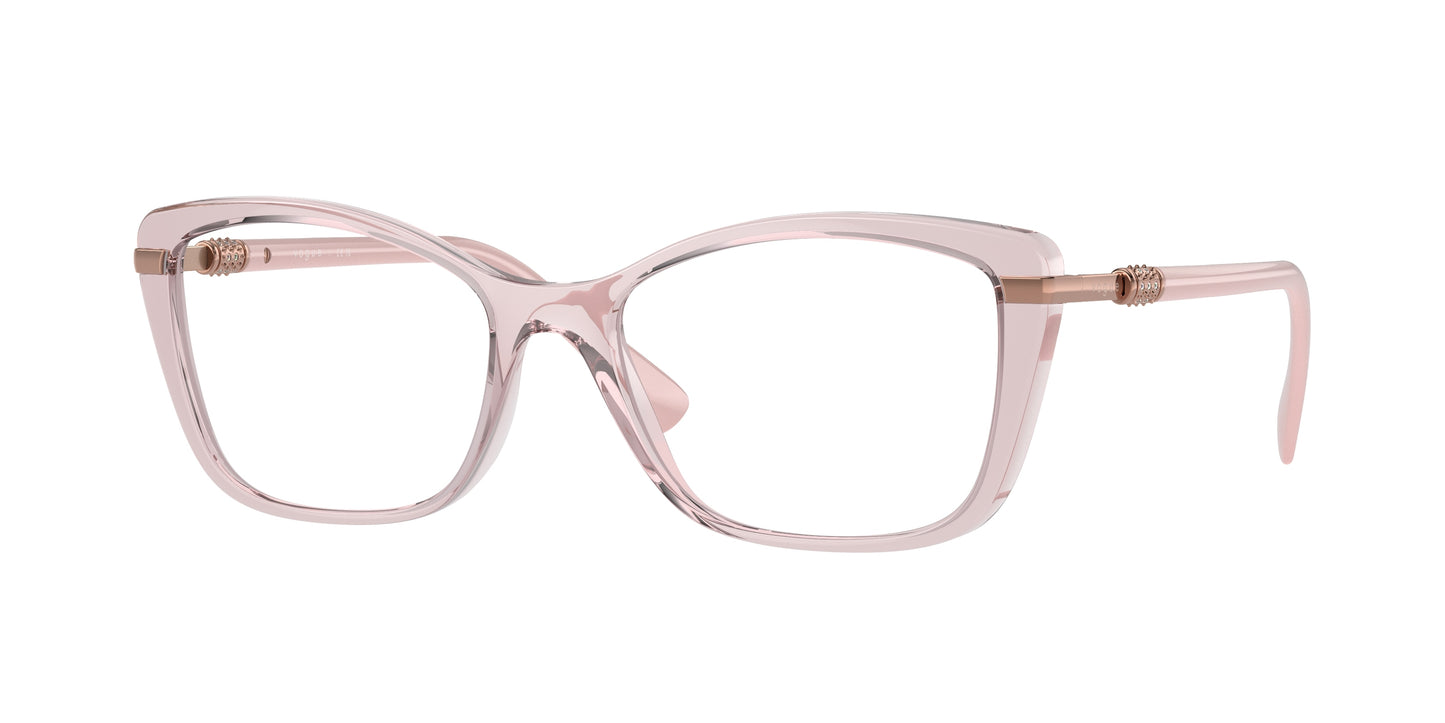 Vogue VO5487B Butterfly Eyeglasses 2942-Transparent Pink 54-140-17 - Color Map Pink