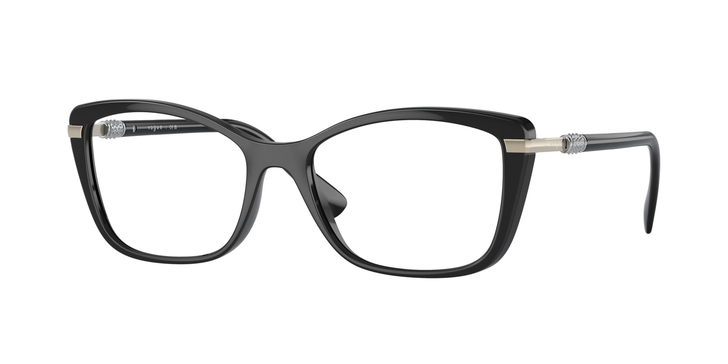 Vogue VO5487B Butterfly Eyeglasses W44-Black 54-140-17 - Color Map Black