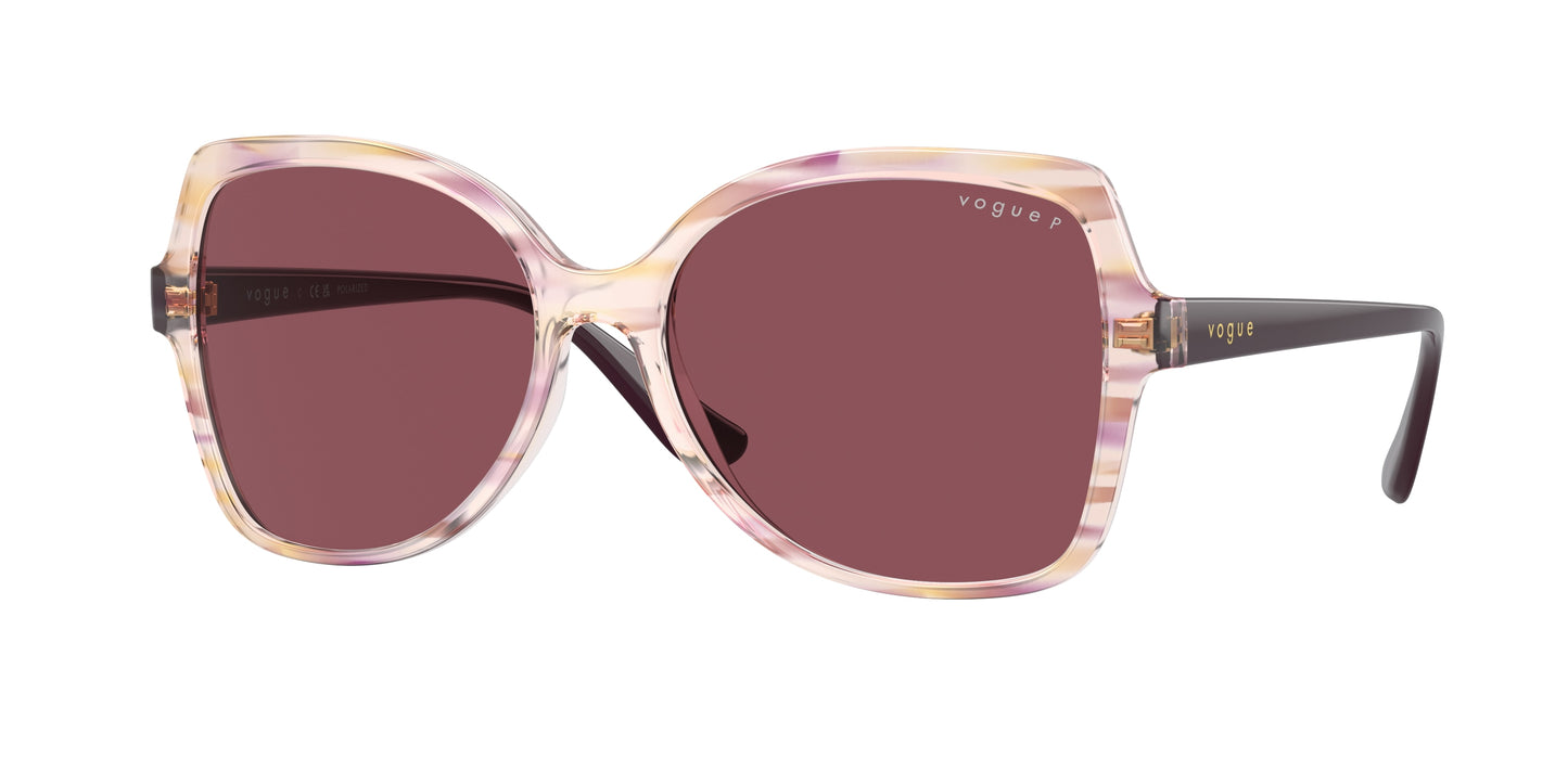 Vogue VO5488S Butterfly Sunglasses 30625Q-Top Texture Violet/Pink 56-140-16 - Color Map Violet