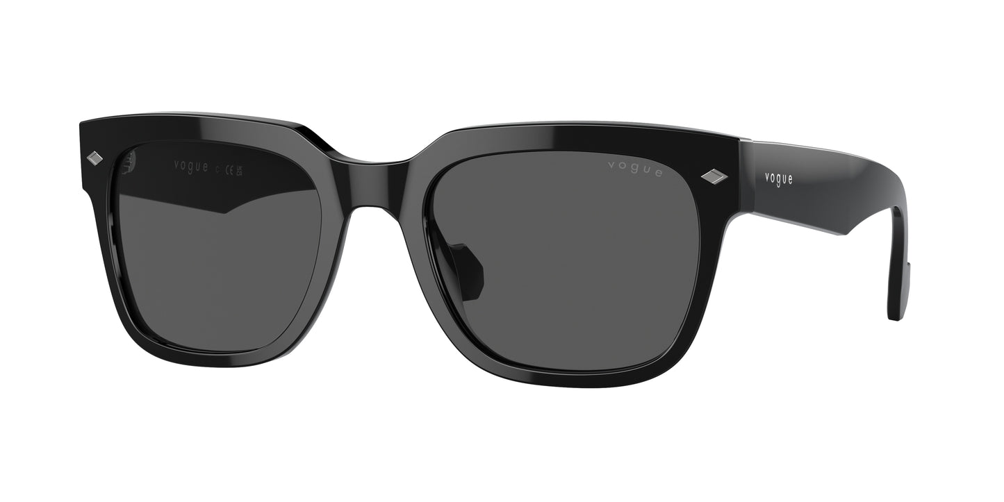 Vogue VO5490S Square Sunglasses W44/87-Black 54-145-21 - Color Map Black