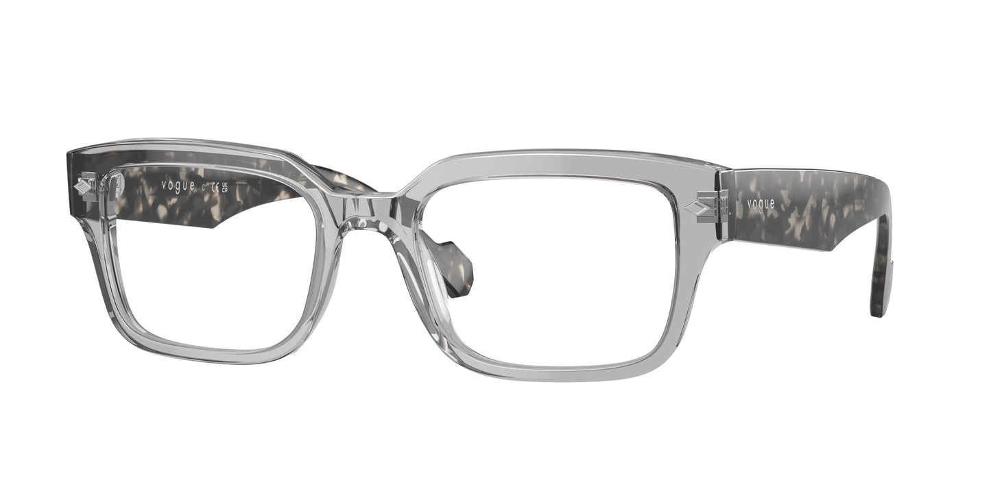 Vogue VO5491 Pillow Eyeglasses 2820-Transparent Grey 53-145-20 - Color Map Grey