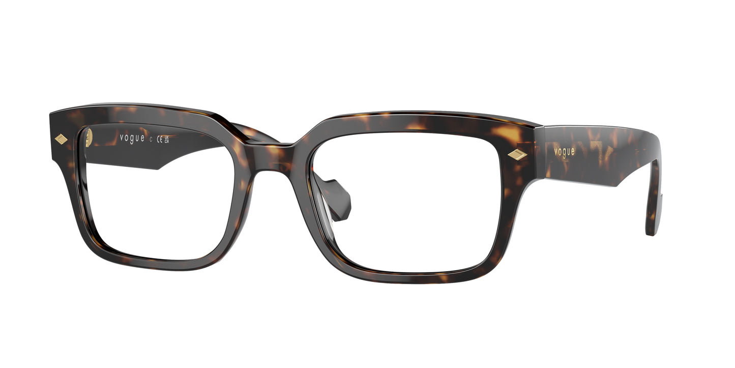 Vogue VO5491 Pillow Eyeglasses W656-Dark Havana 53-145-20 - Color Map Brown