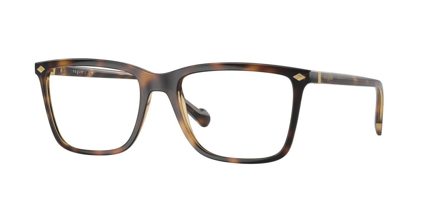 Vogue VO5492 Square Eyeglasses 2718-Total Dark Havana 56-145-18 - Color Map Brown