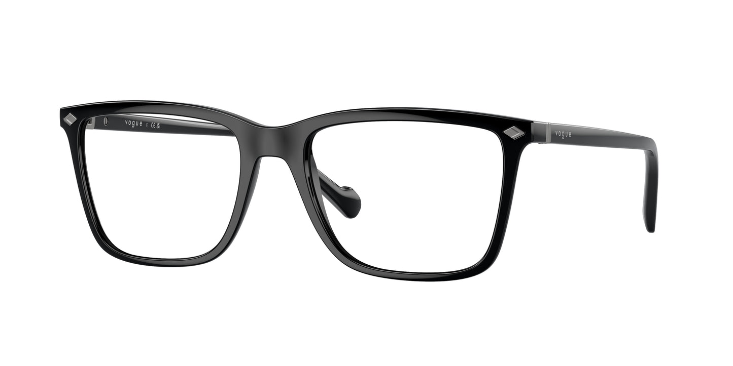 Vogue VO5492 Square Eyeglasses W44-Black 56-145-18 - Color Map Black