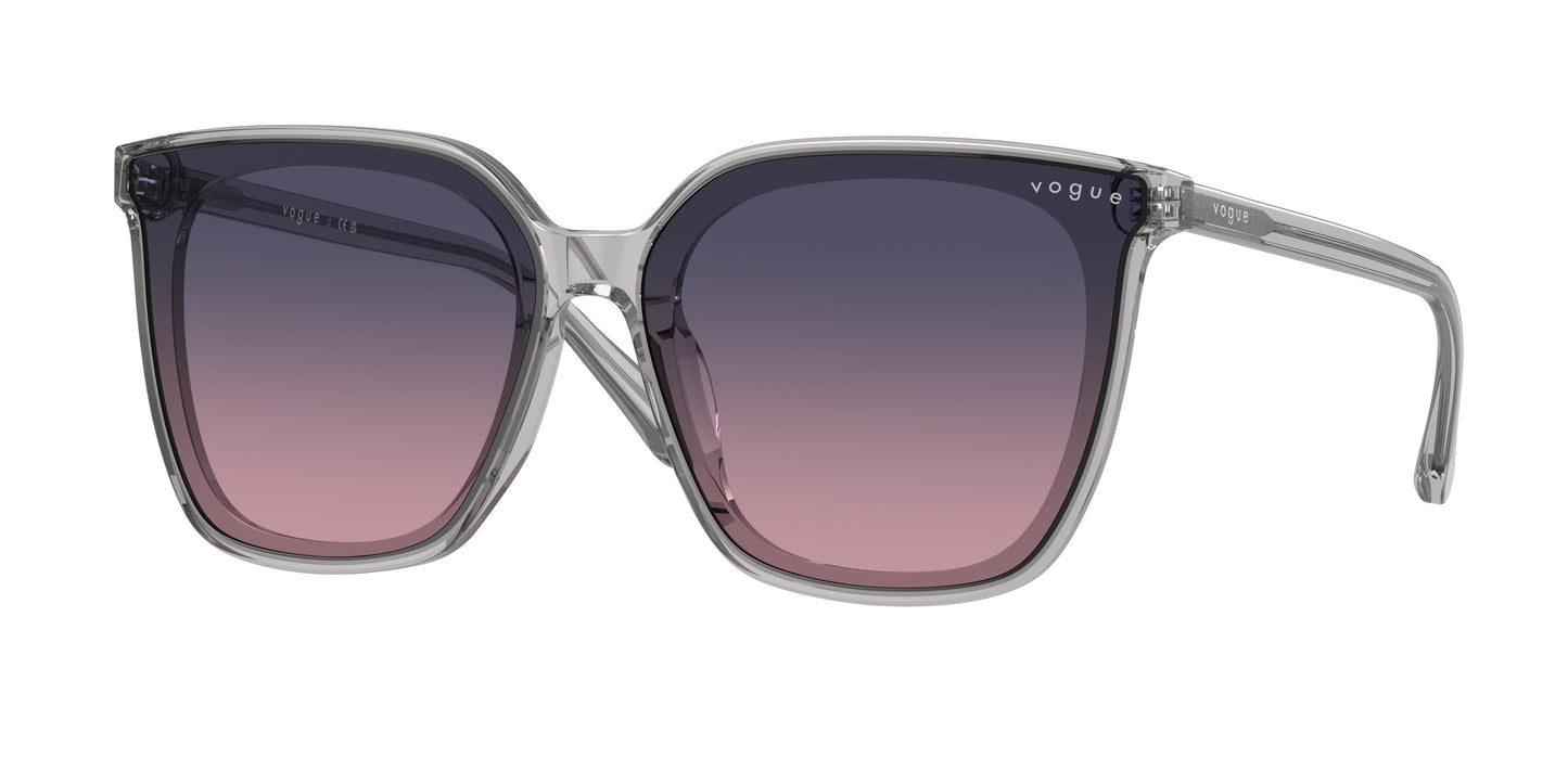 Vogue VO5499SD Square Sunglasses 282016-Transparent Grey 64-145-13 - Color Map Grey