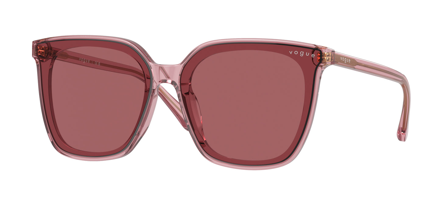 Vogue VO5499SD Square Sunglasses 303869-Transparent Pink 64-145-13 - Color Map Pink