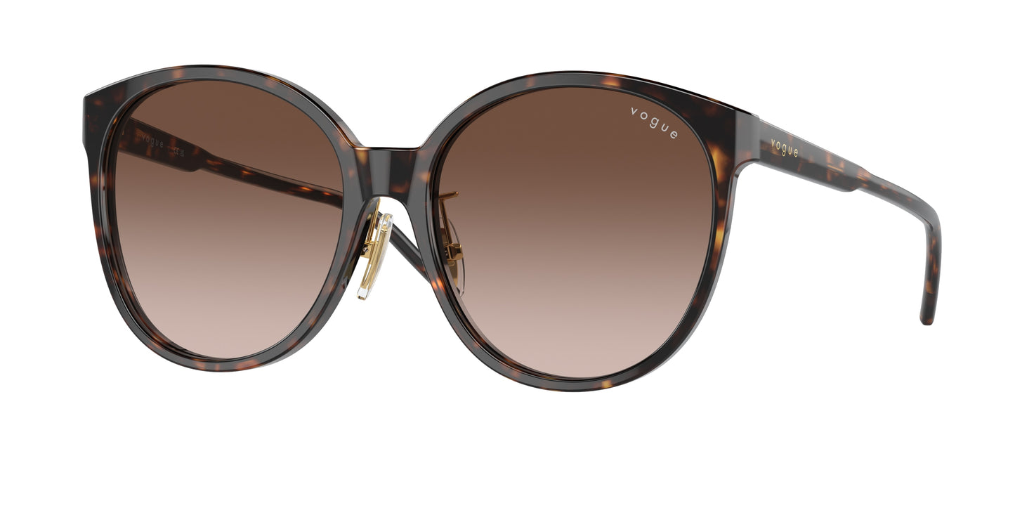Vogue VO5509SF Phantos Sunglasses W65613-Dark Havana 57-145-17 - Color Map Brown