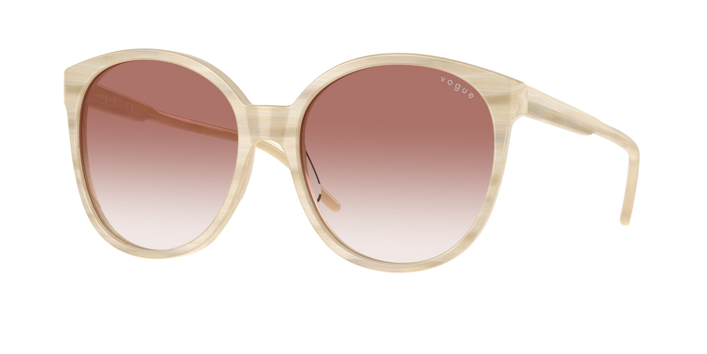 Vogue VO5509S Phantos Sunglasses 30708D-Beige Horn 56-145-17 - Color Map Brown