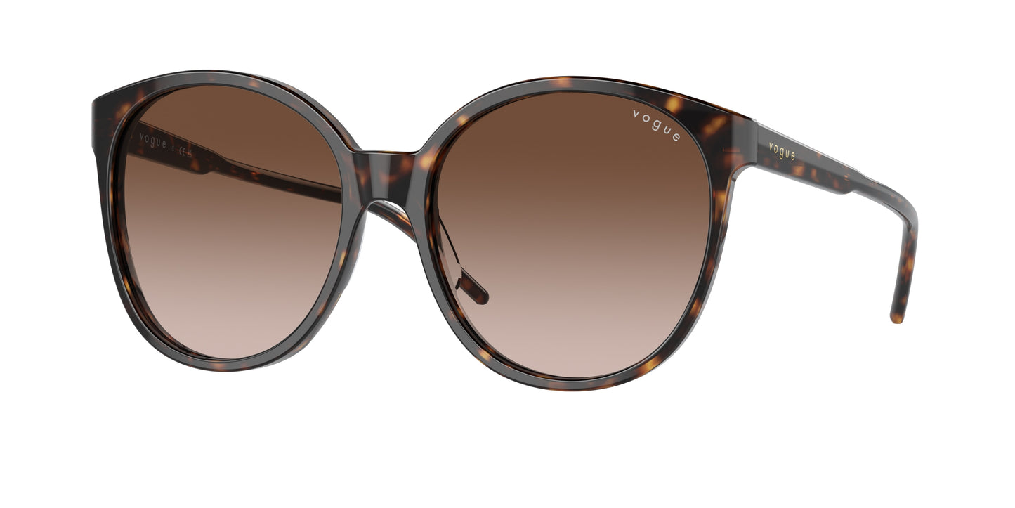 Vogue VO5509S Phantos Sunglasses W65613-Dark Havana 56-145-17 - Color Map Brown