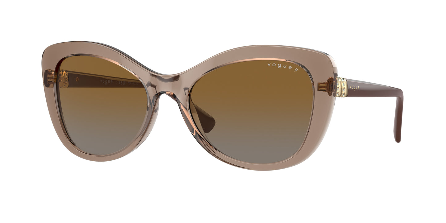 Vogue VO5515SB Butterfly Sunglasses 2940T5-Transparent Brown 55-140-18 - Color Map Brown