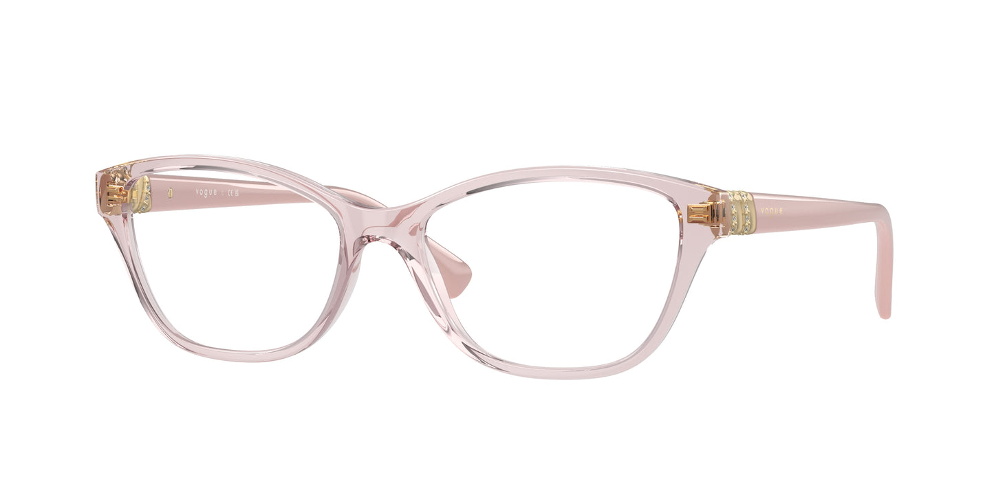 Vogue VO5516B Pillow Eyeglasses 2942-Transparent Pink 51-140-16 - Color Map Pink
