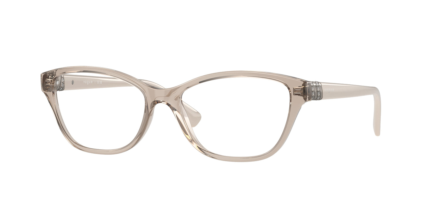 Vogue VO5516B Pillow Eyeglasses 2990-Transparent Light Brown 53-140-16 - Color Map Brown