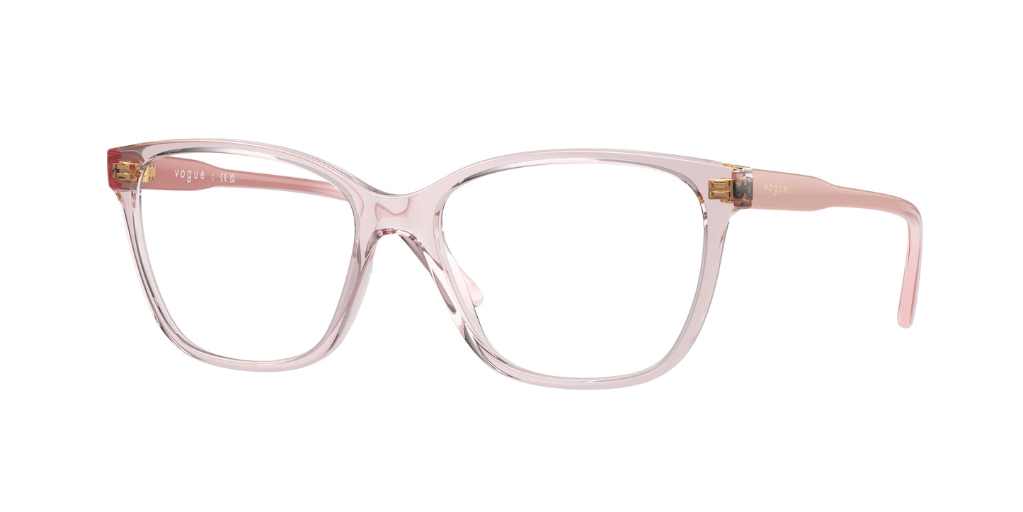 Vogue VO5518 Pillow Eyeglasses 2942-Transparent Pink 53-140-16 - Color Map Pink