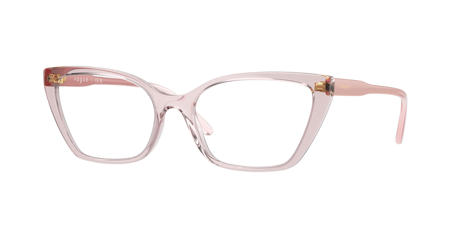 Vogue VO5519 Cat Eye Eyeglasses 2942-Transparent Pink 54-140-17 - Color Map Pink