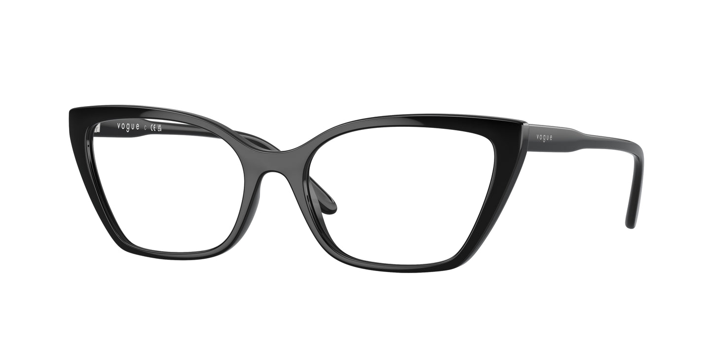 Vogue VO5519 Cat Eye Eyeglasses W44-Black 54-140-17 - Color Map Black