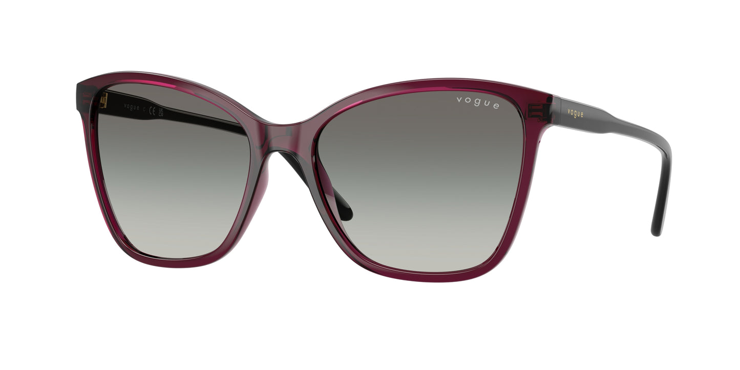 Vogue VO5520S Butterfly Sunglasses 298911-Transparent Cherry 56-140-17 - Color Map Violet