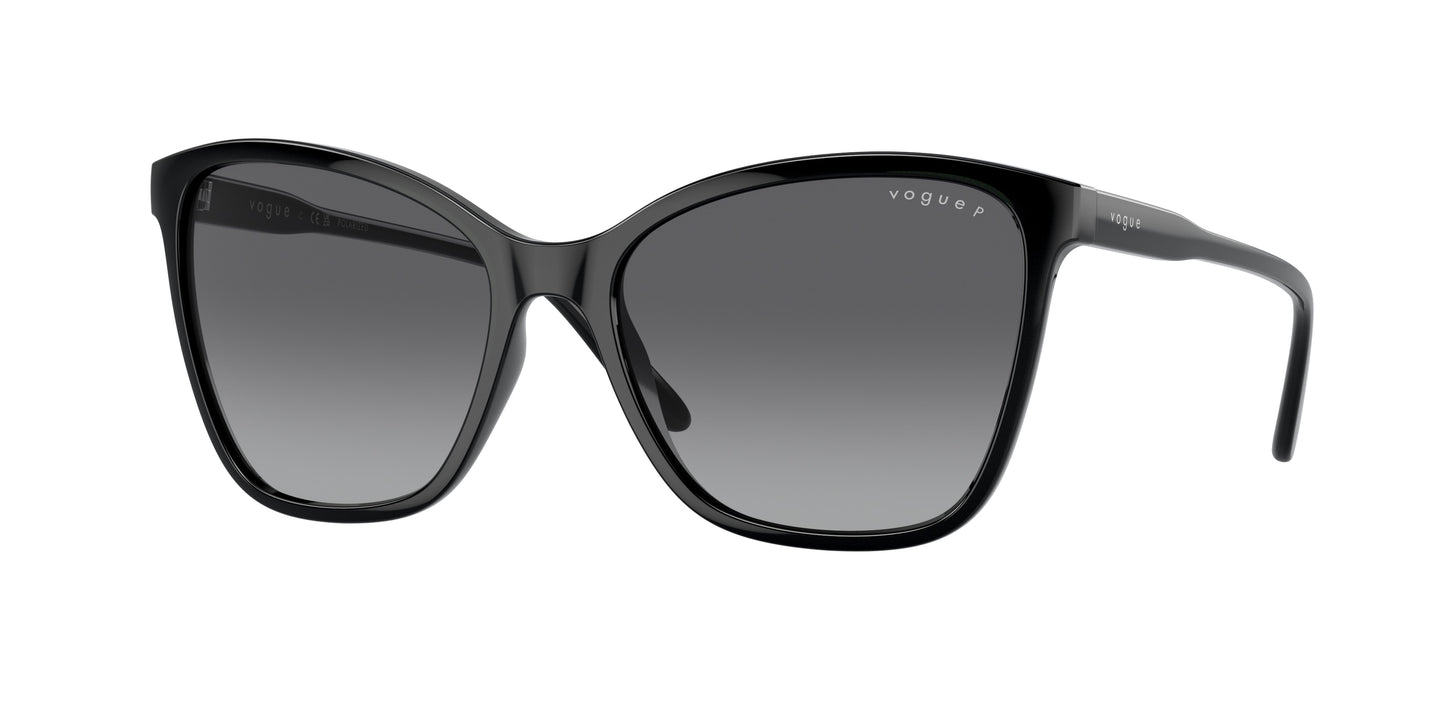 Vogue VO5520S Butterfly Sunglasses W44/T3-Black 56-140-17 - Color Map Black